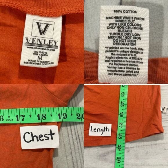 Texas Longhorns Women’s V Neck Pocket Graphic T Shirt Size Medium Venley - Picture 5 of 5